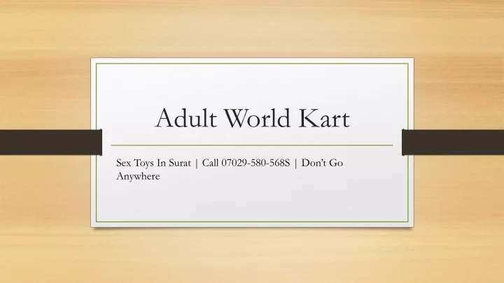 adult world kart