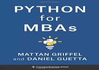 [⚡DOWNLOAD PDF⚡] Python for MBAs kindle
