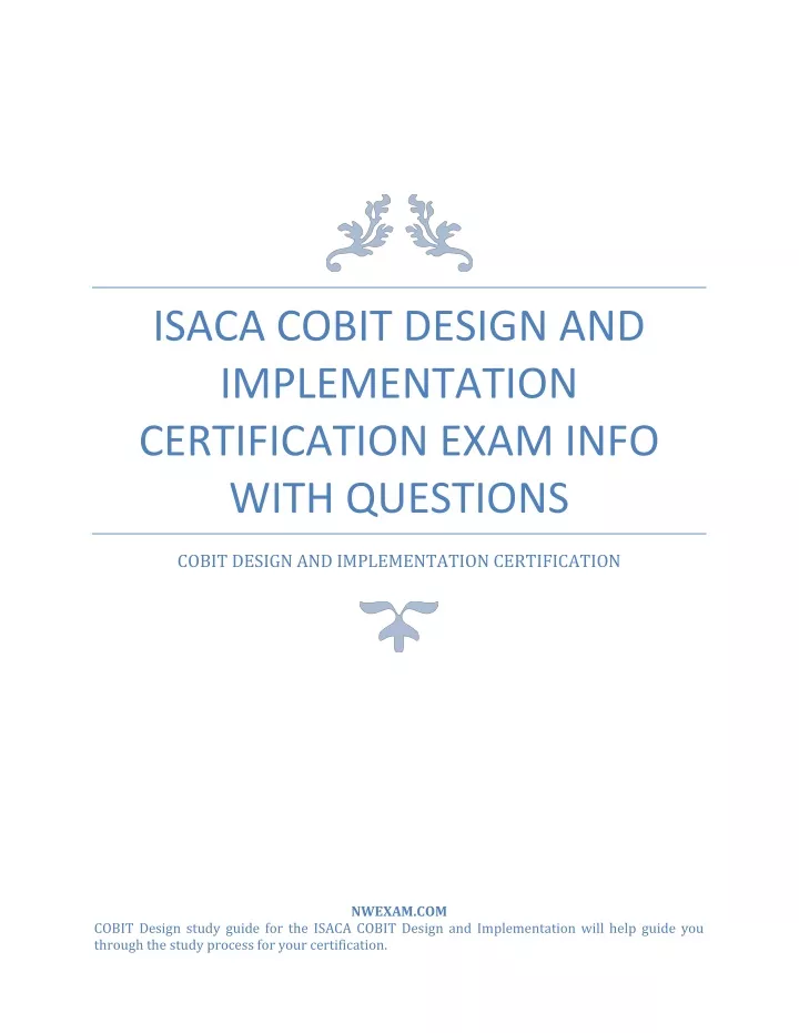 isaca cobit design and implementation