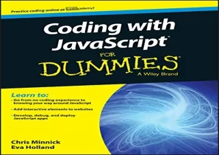 √(PDF BOOK)❤ Coding with JavaScript For Dummies kindle