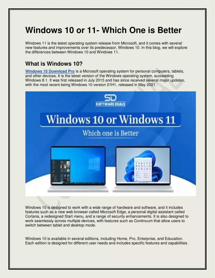 windows 10 or 11 which one is better windows