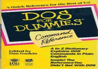 √(PDF BOOK)❤ DOS for Dummies Command Reference android