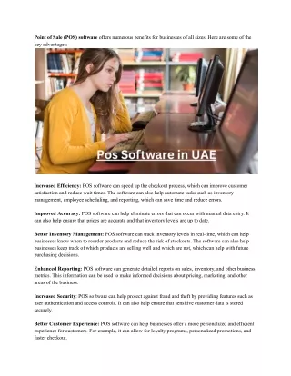 point of sale pos software offers numerous