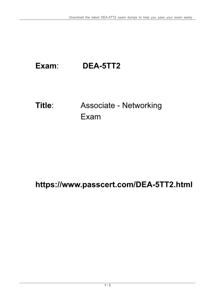 download the latest dea 5tt2 exam dumps to help