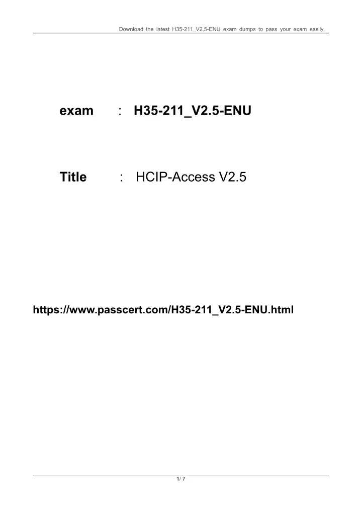 download the latest h35 211 v2 5 enu exam dumps