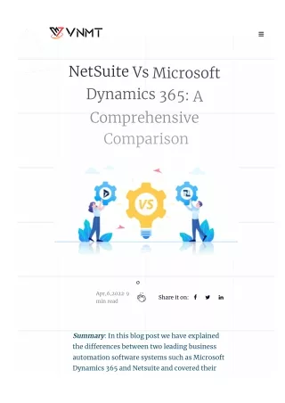 NetSuite Vs Microsoft Dynamics 365 A Comprehensive Comparison