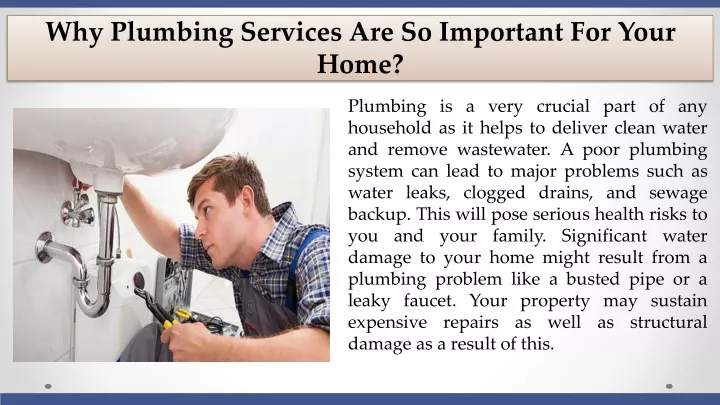 why plumbing services are so important for your