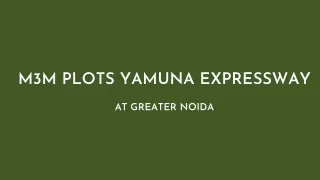 m3m plots yamuna expressway