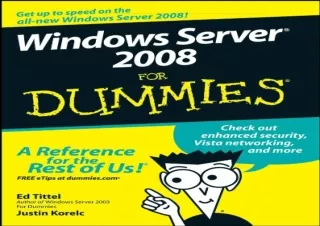 [⚡DOWNLOAD PDF⚡] Windows Server 2008 For Dummies ipad