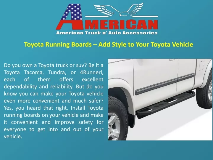 toyota running boards add style to your toyota