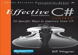 √(PDF BOOK)❤ Effective C# (Covers C# 6.0): 50 Specific Ways to Improve Your C# (