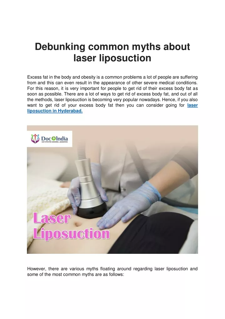 debunking common myths about laser liposuction