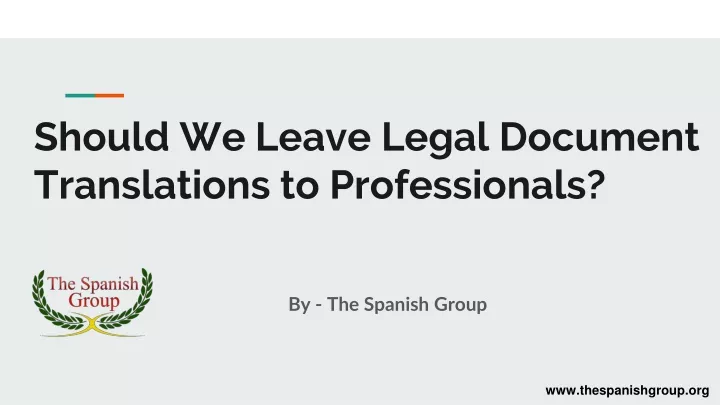 should we leave legal document translations to professionals