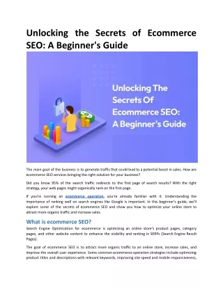 unlocking the secrets of ecommerce seo a beginner