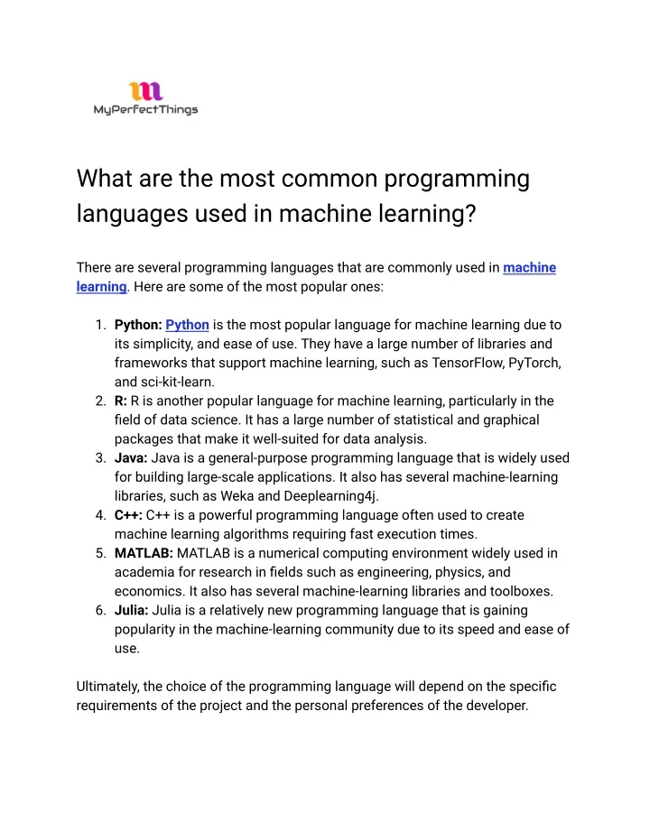 what are the most common programming languages