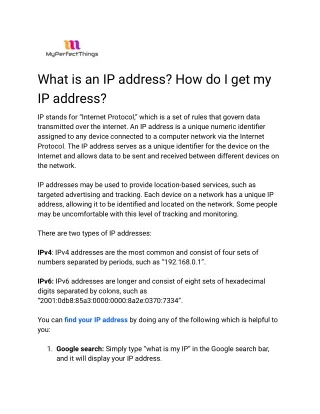 What is an IP address_ How do I get my IP address_