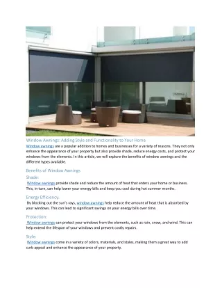 Window Awnings (1)