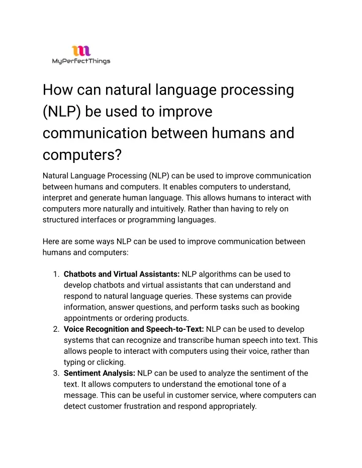 how can natural language processing nlp be used