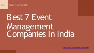 Top 8 Event Management Companies in India 2023