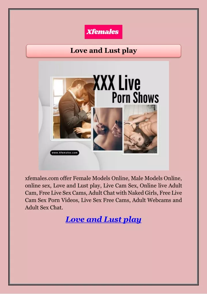 love and lust play