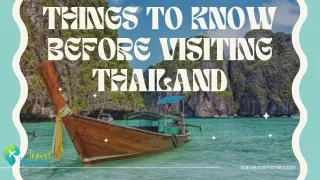 Things to Know Before Visiting Thailand