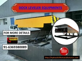 Dock Leveler Equipments Bangalore, Coimbatore, Madurai, Erode, Salem, Vijayawada, Mysore, Pune, Delhi