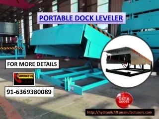 Portable Dock Leveler Bangalore, Coimbatore, Madurai, Erode, Salem, Vijayawada, Mysore, Pune, Delhi