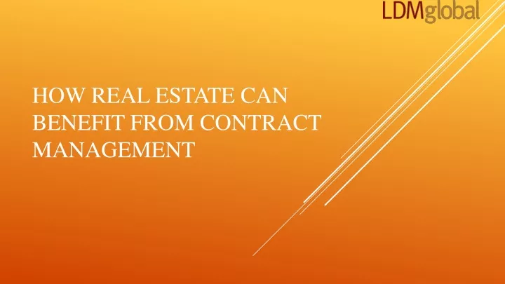 how real estate can benefit from contract management