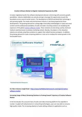Creative Software Market