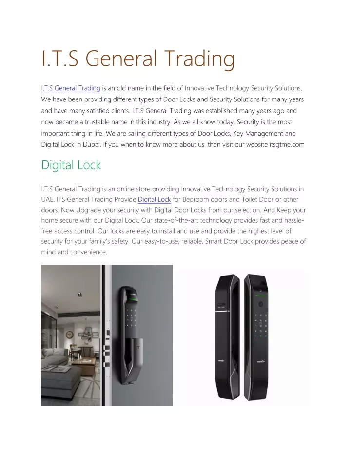 i t s general trading