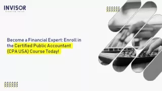 Become a Financial Expert: Enroll in the Certified Public Accountant (CPA USA)