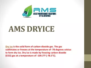 ams dryice ppt