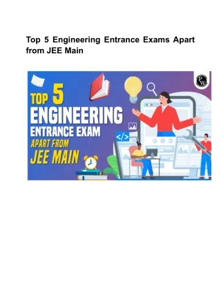 Top 5 Engineering Entrance Exams Apart from JEE Main  (1)