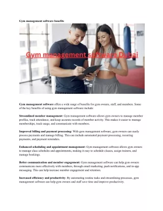 gym management software benefits