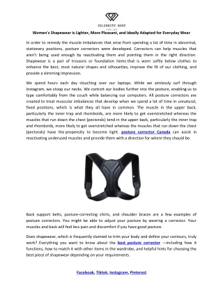 Posture Corrector Canada