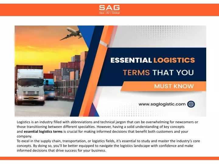 logistics is an industry filled with