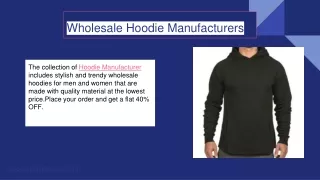 Wholesale Hoodie At 40% OFF At Hoodie Manufacturer