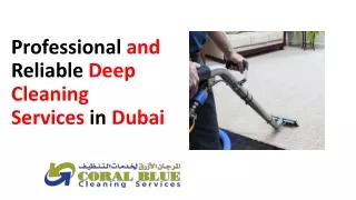 Professional and Reliable Deep Cleaning Services in Dubai