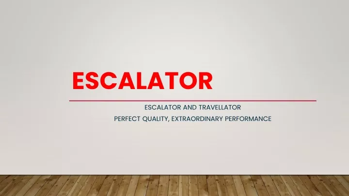 escalator