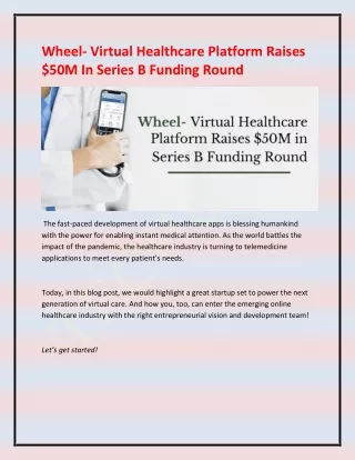 wheel virtual healthcare platform raises