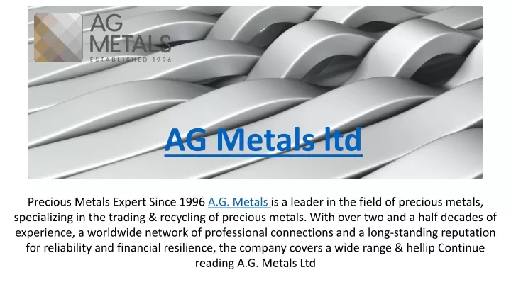 ag metals ltd