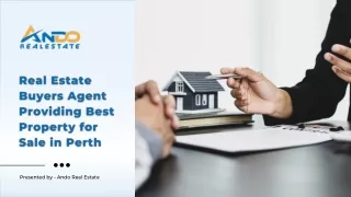 Real Estate Buyers Agent Providing Best Property for Sale in Perth