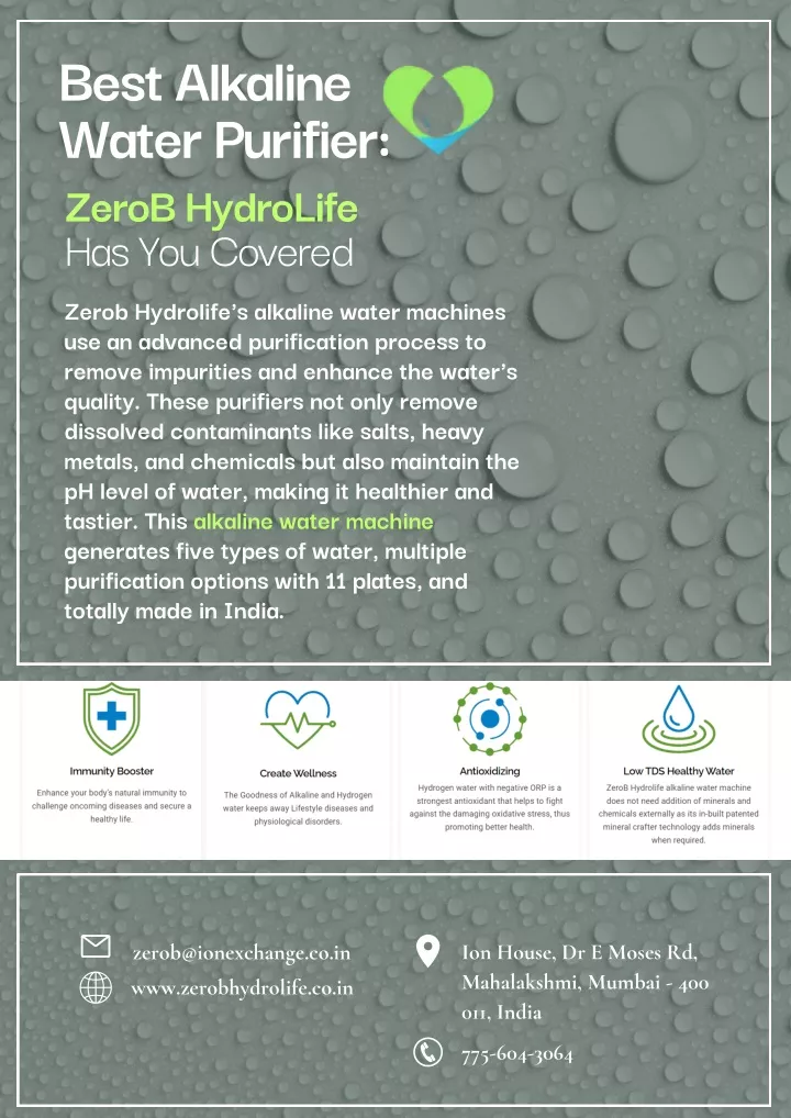 best alkaline water purifier zerob hydrolife