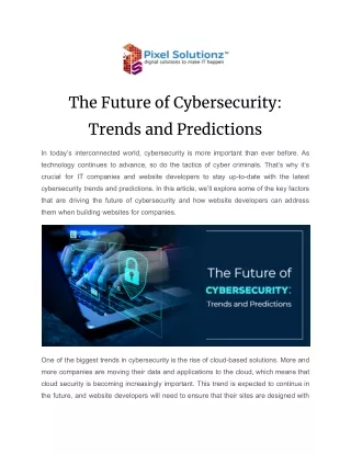The Future of Cybersecurity_ Trends and Predictions