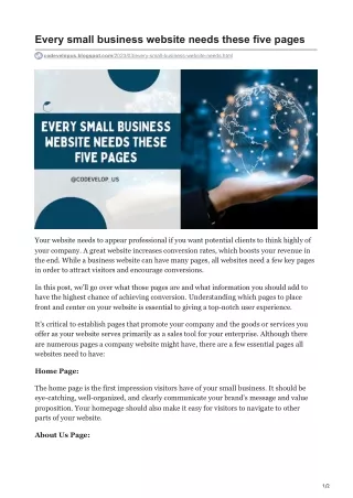 every small business website needs these five