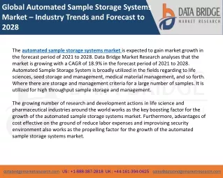 global automated sample storage systems market