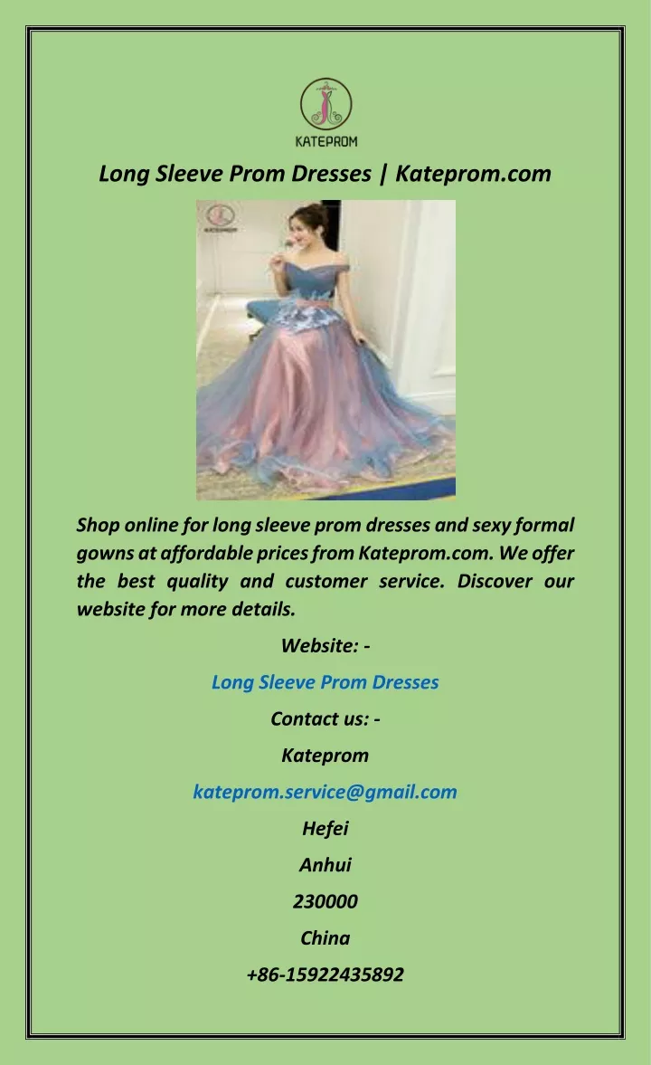 long sleeve prom dresses kateprom com