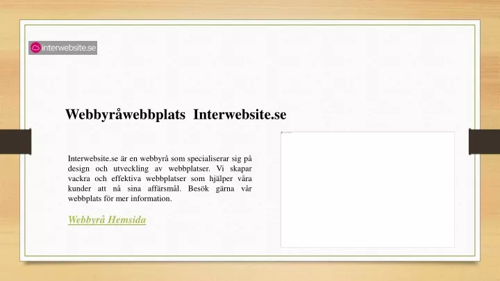 webbyr webbplats interwebsite se