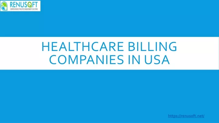 healthcare billing companies in usa