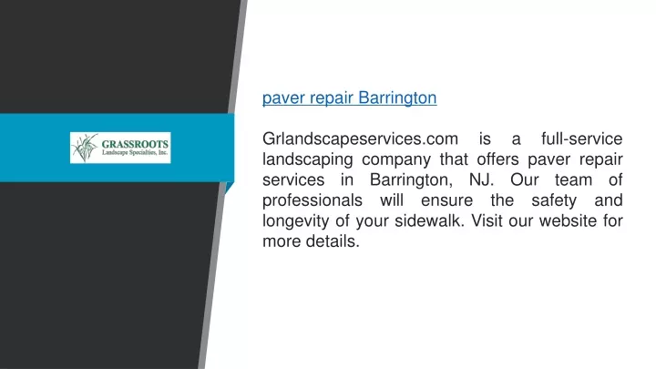 paver repair barrington grlandscapeservices